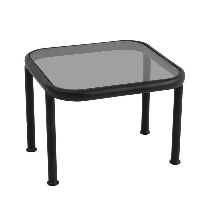 Emu - Square Dock table, black (24) with smoky grey (83) glass Fumuriu - PARIS14A.RO