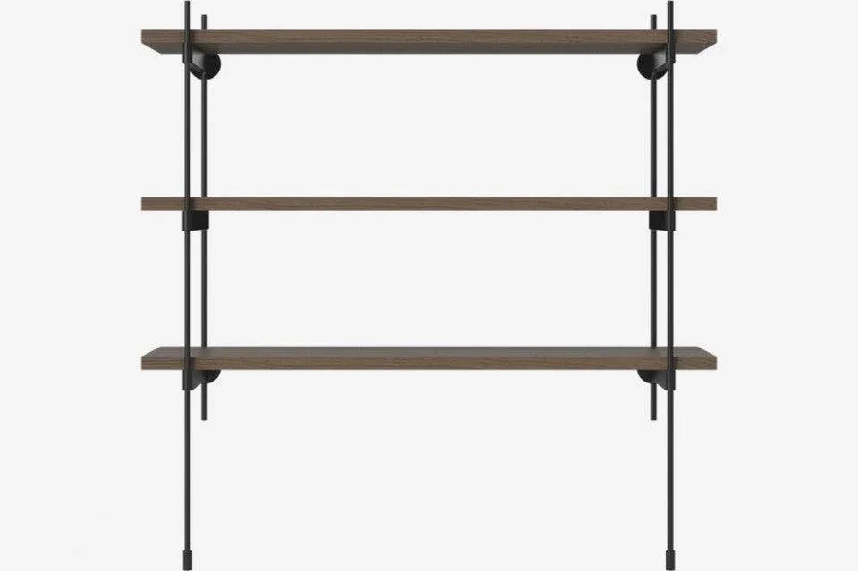 Etajera de perete maro inchis/neagra din lemn si otel 85 cm Rod Bolia - PARIS14A.RO
