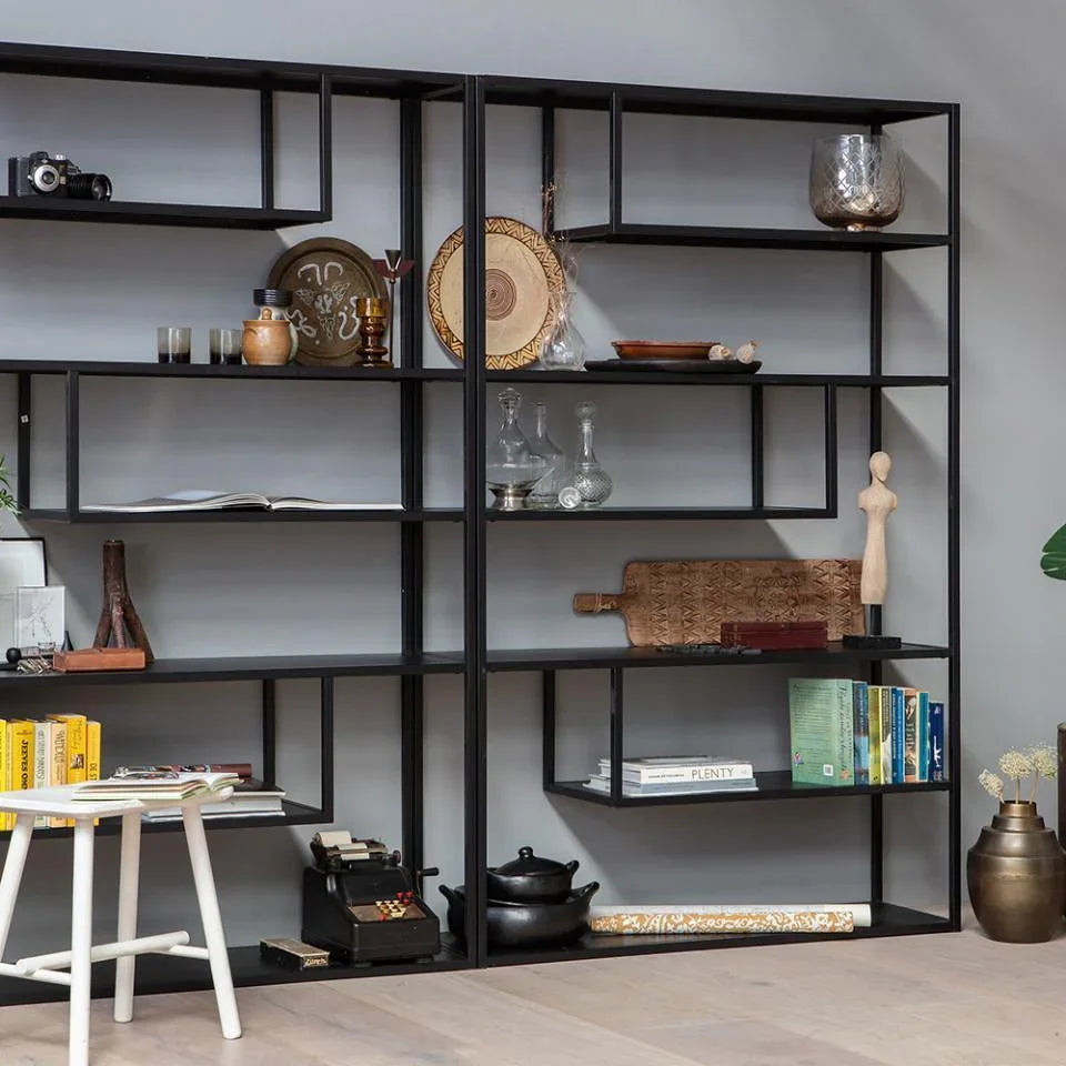 Etajera neagra din fier 188 cm Teun XL - PARIS14A.RO