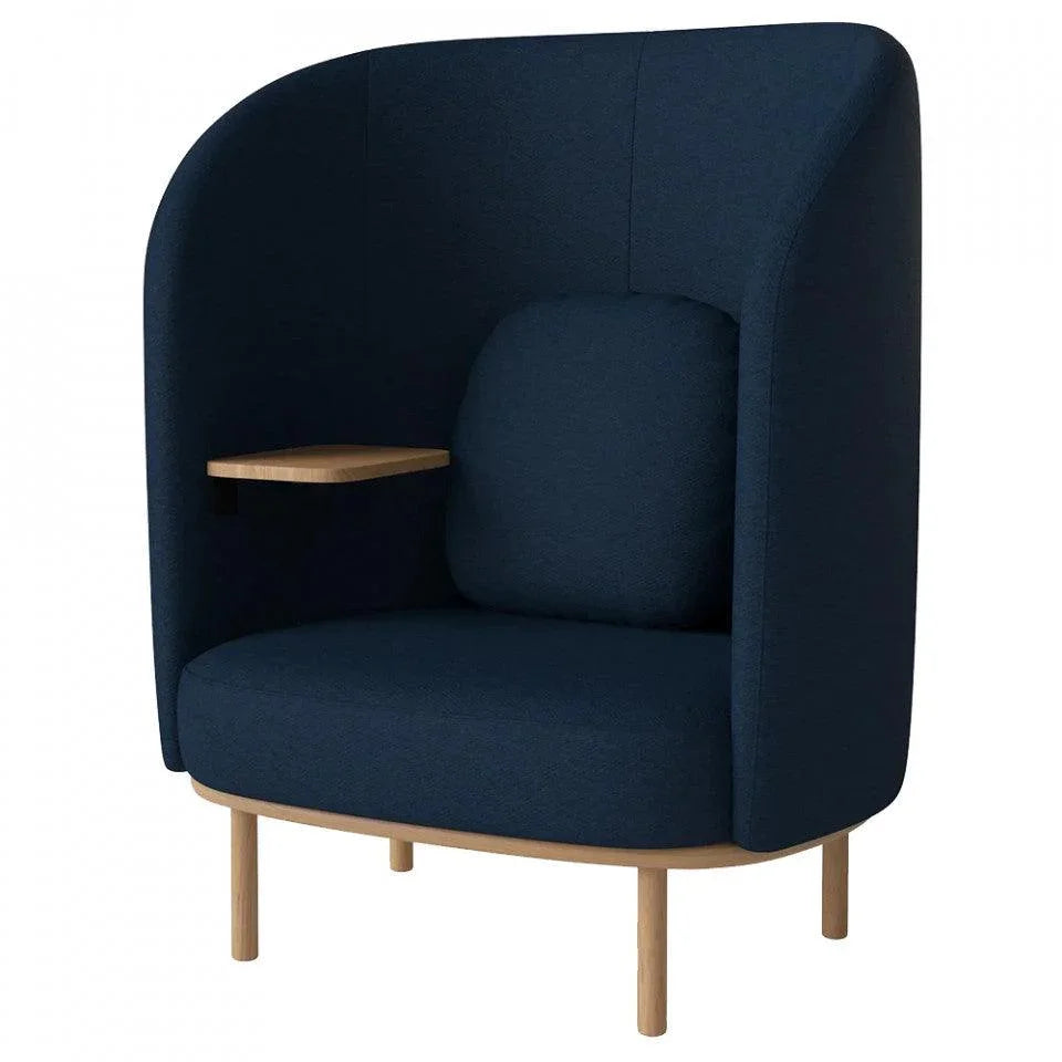 Fotoliu albastru din bumbac reciclat Fuuga Nesting Left Sira Bolia - PARIS14A.RO