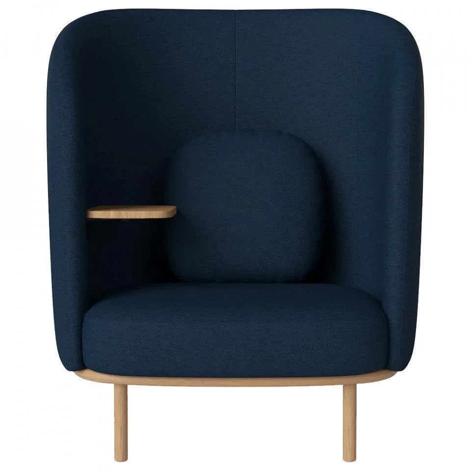 Fotoliu albastru din bumbac reciclat Fuuga Nesting Left Sira Bolia - PARIS14A.RO