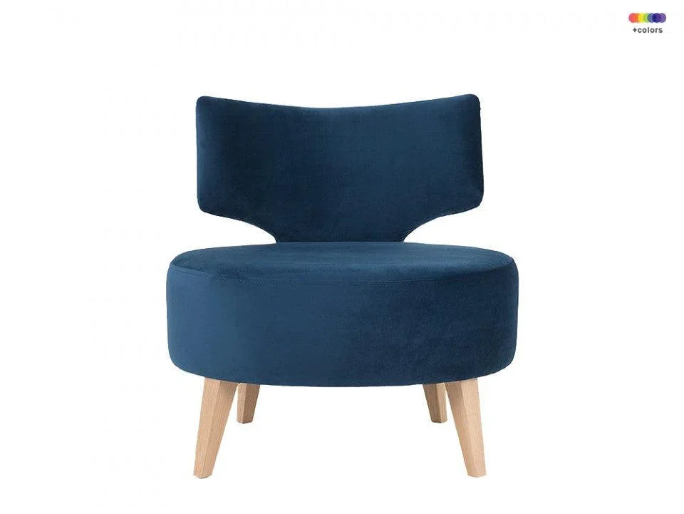 Fotoliu albastru din poliester si lemn Flippin Chokeberry Custom Form - PARIS14A.RO