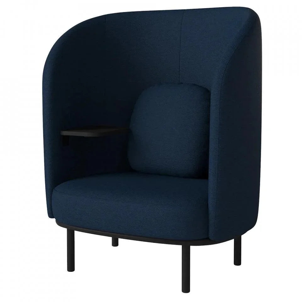 Fotoliu albastru/negru din bumbac reciclat Fuuga Nesting Left Sira Bolia - PARIS14A.RO