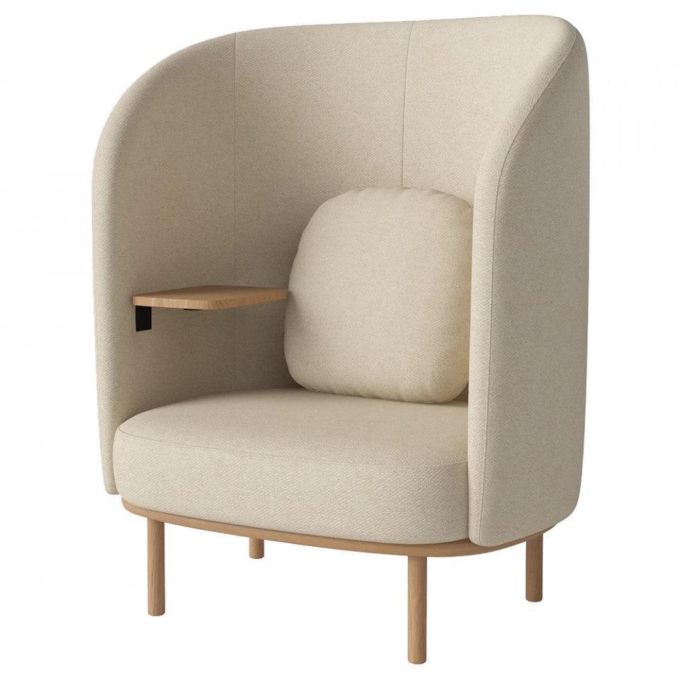 Fotoliu bej din bumbac reciclat Fuuga Nesting Left Sira Bolia - PARIS14A.RO