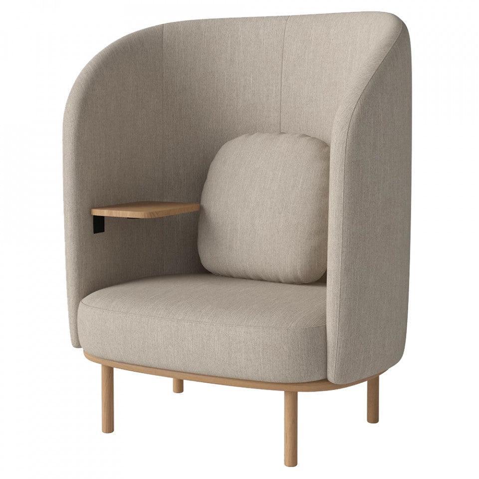 Fotoliu bej nisipiu din poliester Fuuga Nesting Left Baize Bolia - PARIS14A.RO