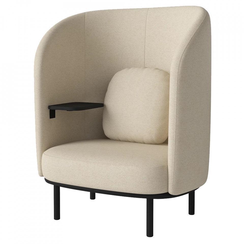 Fotoliu bej/negru din bumbac reciclat Fuuga Nesting Left Sira Bolia - PARIS14A.RO