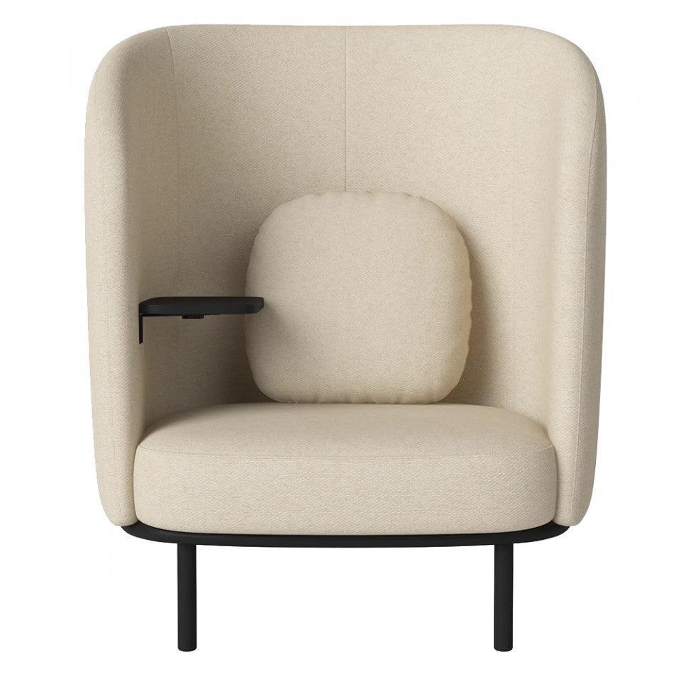 Fotoliu bej/negru din bumbac reciclat Fuuga Nesting Left Sira Bolia - PARIS14A.RO