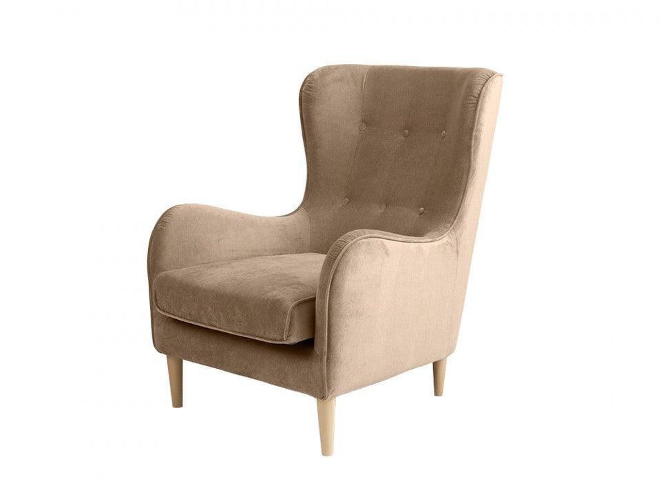 Fotoliu crem din poliester si lemn Cozyboy Sand Custom Form - PARIS14A.RO