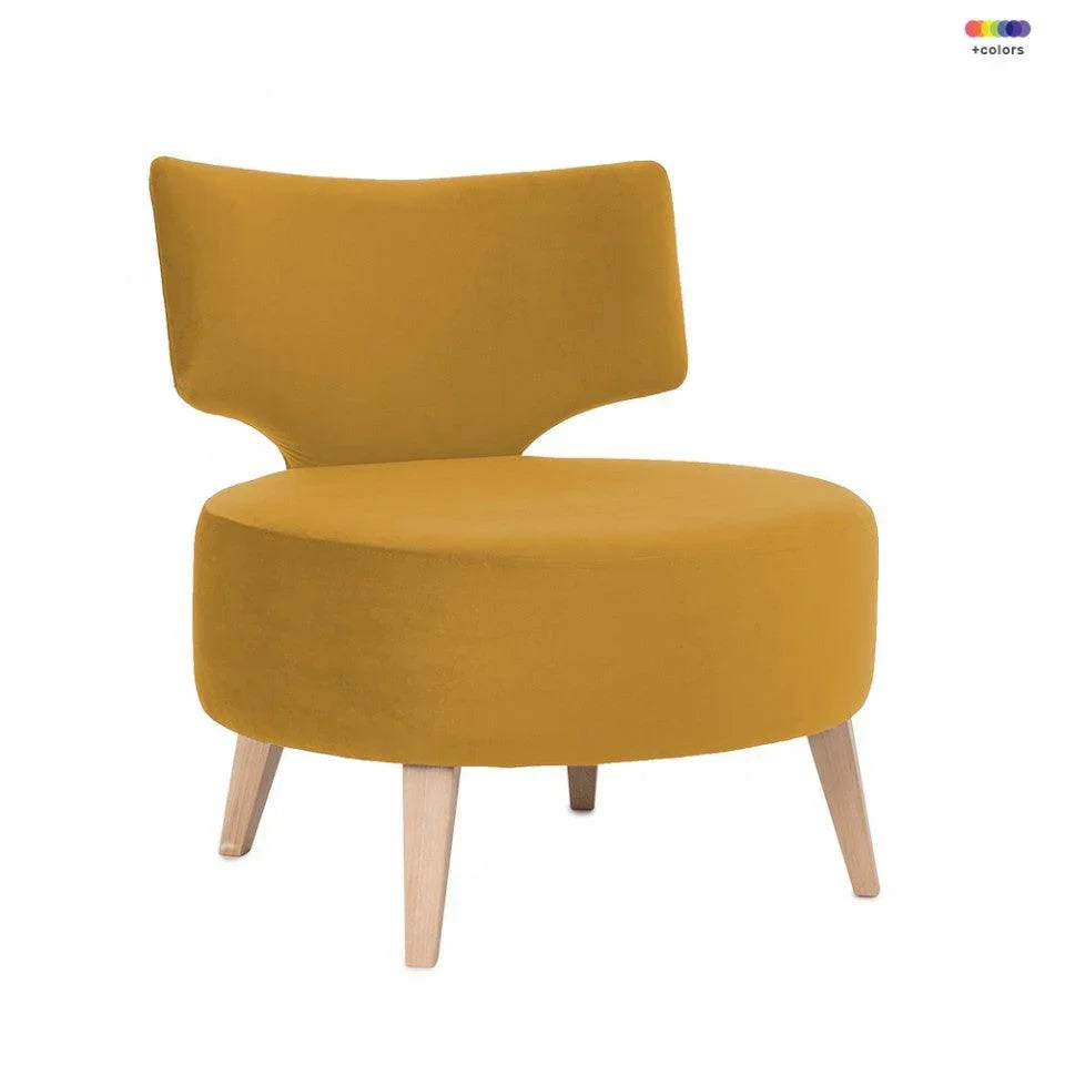 Fotoliu galben din poliester si lemn Flippin Marakuja Custom Form - PARIS14A.RO