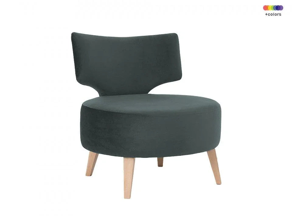 Fotoliu gri din poliester si lemn Flippin Dust Custom Form - PARIS14A.RO