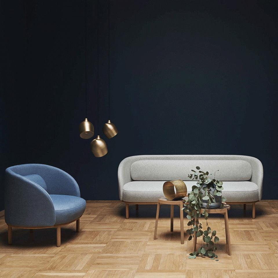 Fotoliu gri din poliester si lemn Fuuga Light Bolia - PARIS14A.RO