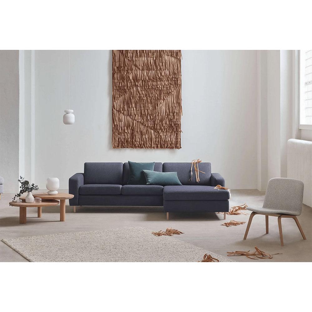 Fotoliu gri/maro din poliester si lemn de stejar Palm Bolia - PARIS14A.RO