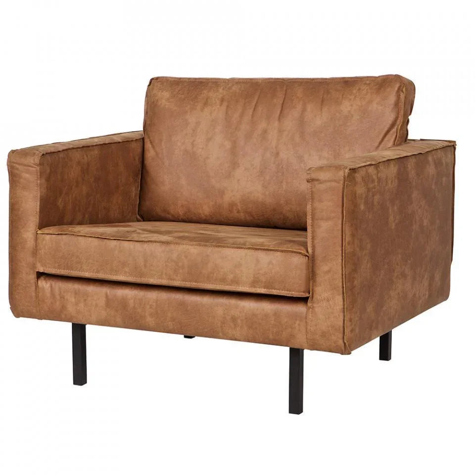 Fotoliu maro din piele Rodeo Cognac - PARIS14A.RO