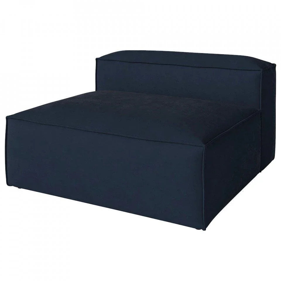 Fotoliu modular albastru din piele Cosima Bolia - PARIS14A.RO