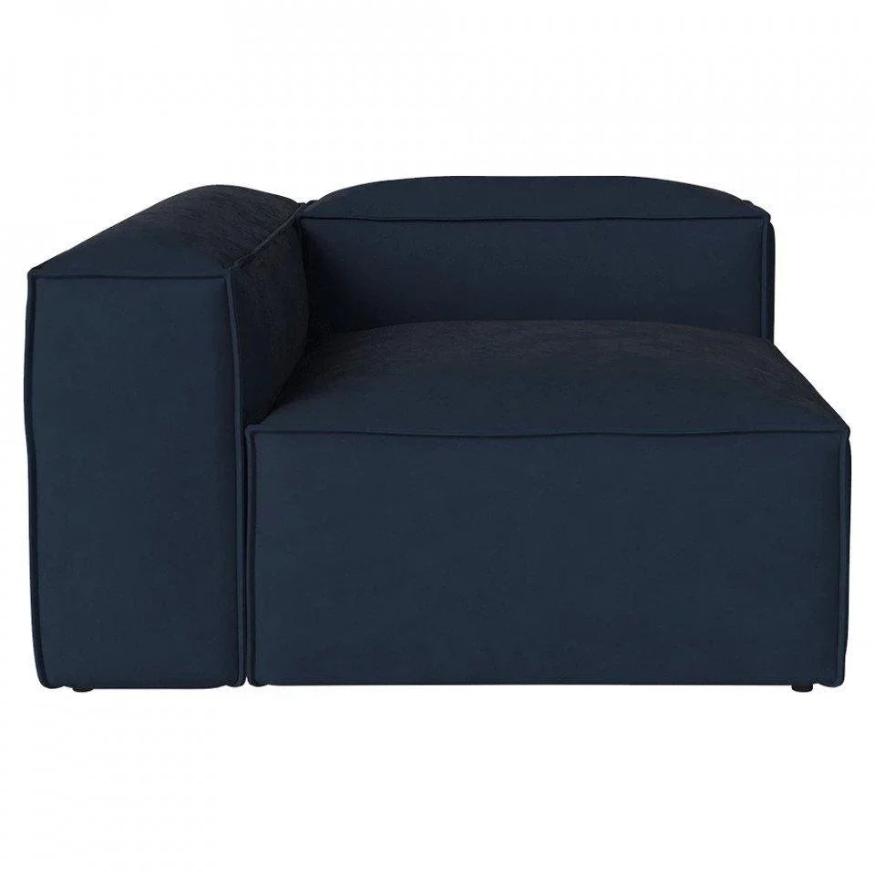 Fotoliu modular albastru din piele Cosima Left Bolia - PARIS14A.RO