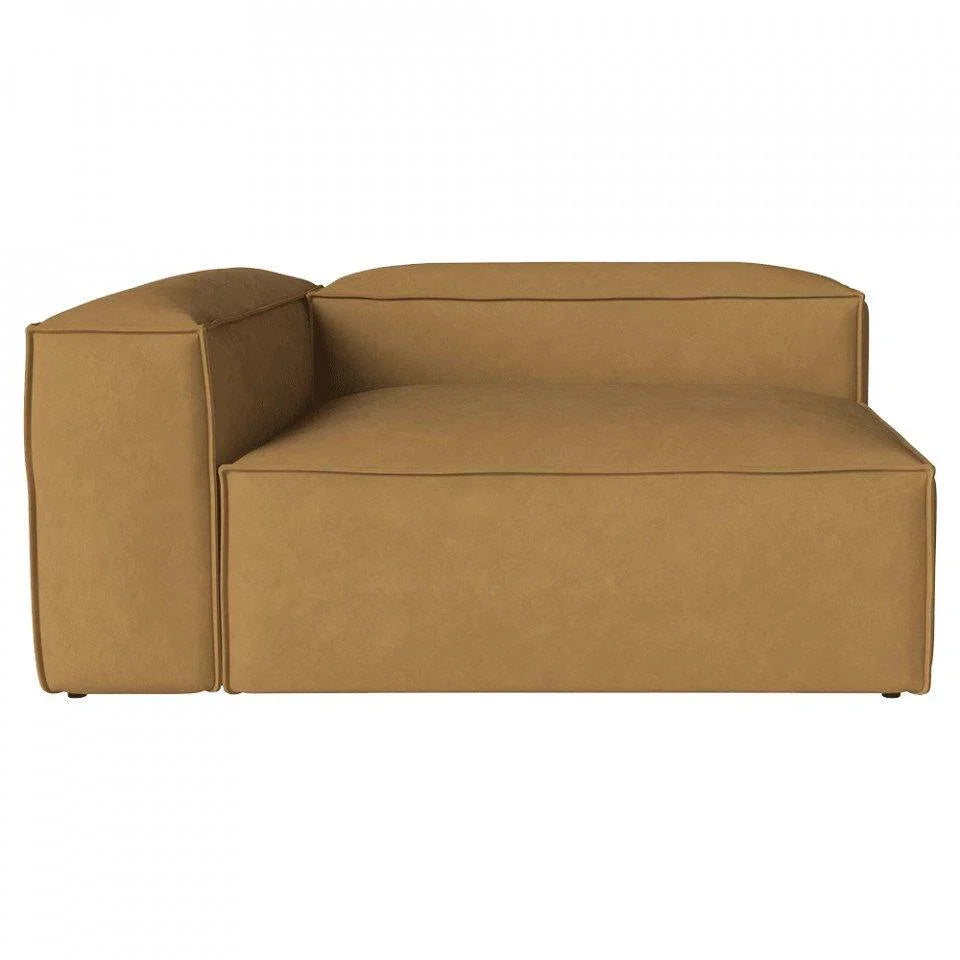 Fotoliu modular bej din piele Cosima Left Bolia - PARIS14A.RO