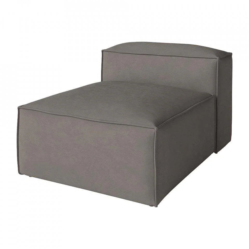 Fotoliu modular gri din piele Cosima Bolia - PARIS14A.RO