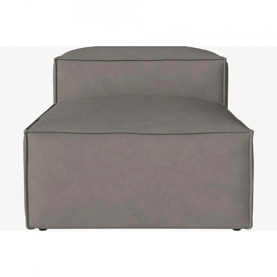 Fotoliu modular gri din piele Cosima Bolia - PARIS14A.RO