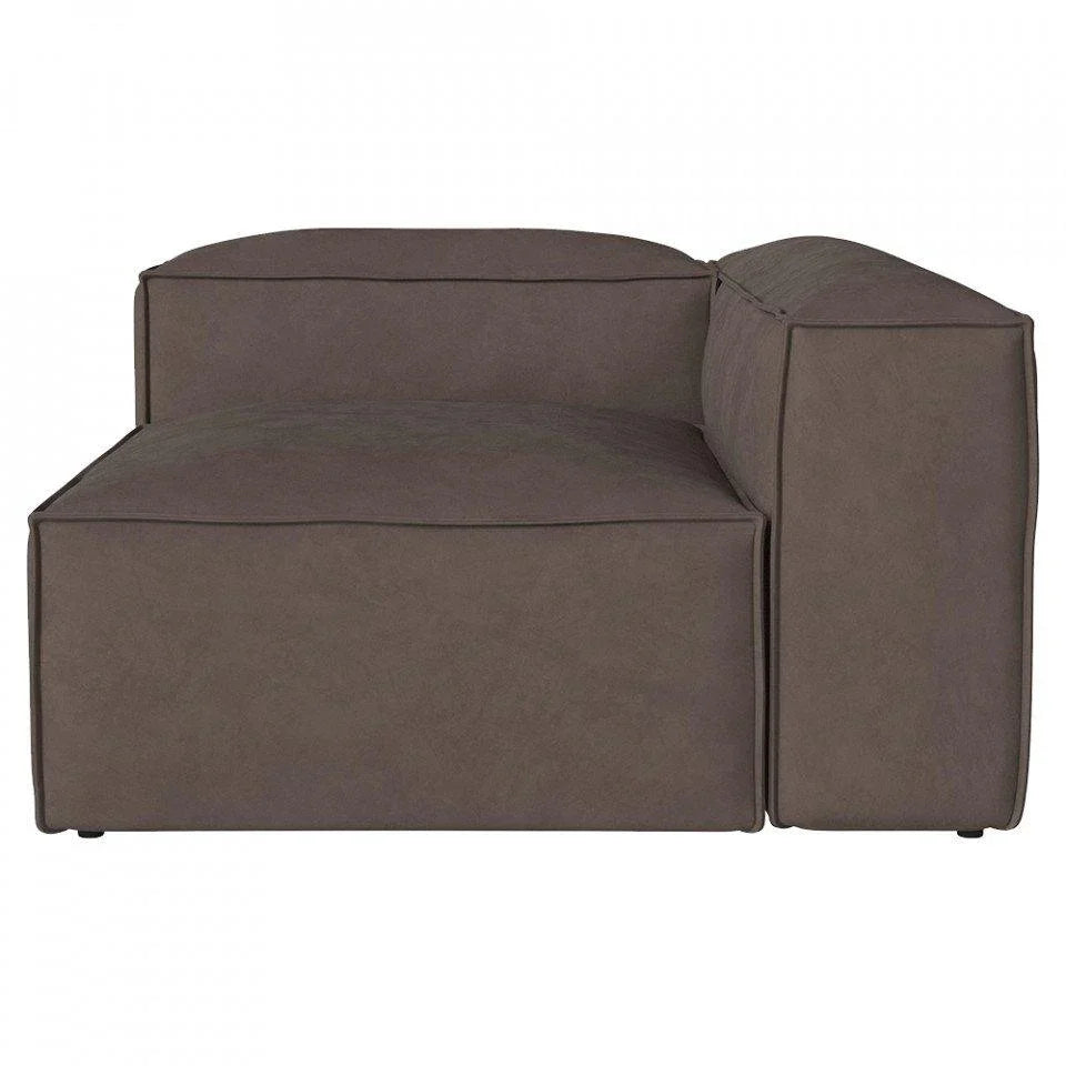 Fotoliu modular maro din piele Cosima Right Bolia - PARIS14A.RO