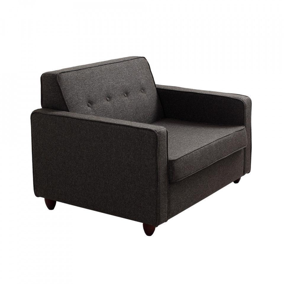 Fotoliu negru din textil si lemn Zugo Custom Form - PARIS14A.RO