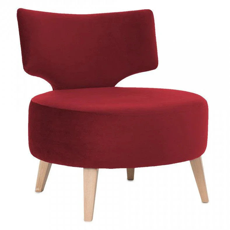 Fotoliu rosu/maro din poliester si lemn Flippin Cranberry Custom Form - PARIS14A.RO