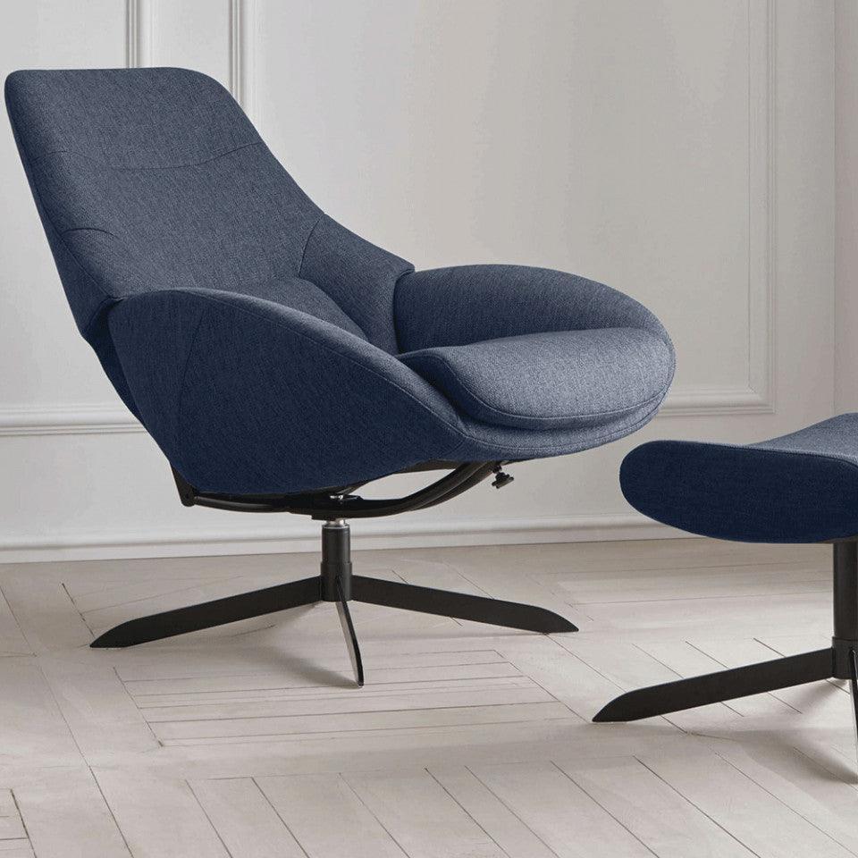 Fotoliu rotativ gri din poliester si otel Saga Light Grand Bolia - PARIS14A.RO