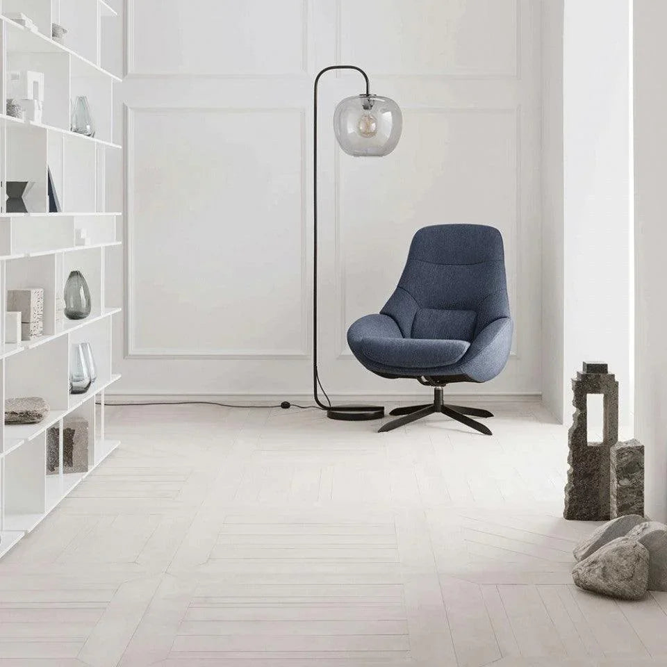 Fotoliu rotativ gri din poliester si otel Saga Light Grand Bolia - PARIS14A.RO