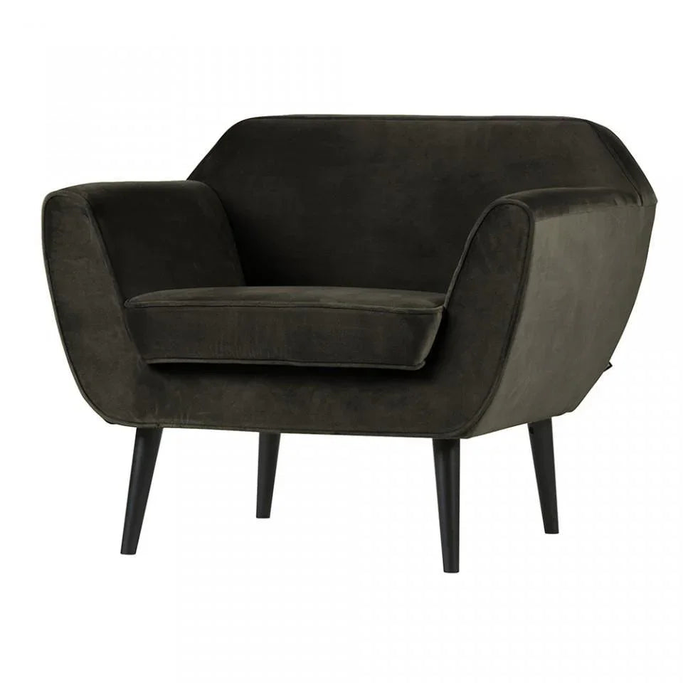 Fotoliu verde din catifea Rocco - PARIS14A.RO