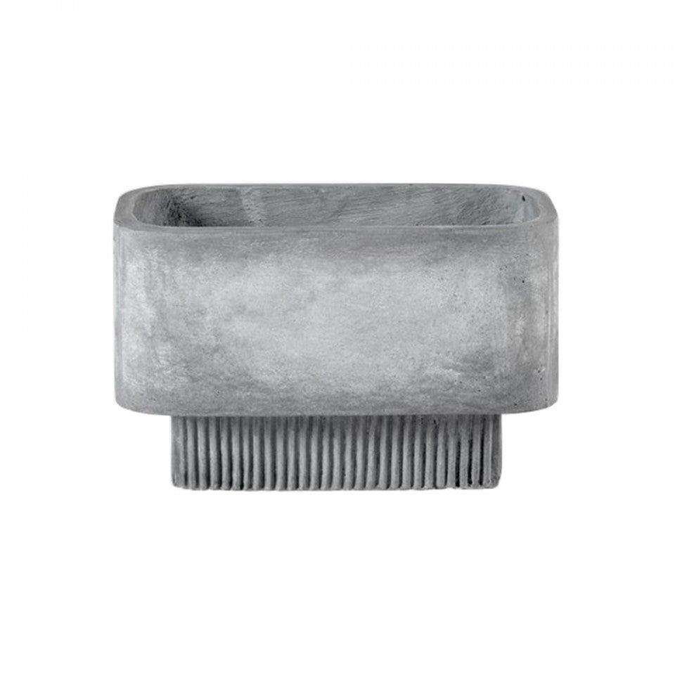 Ghiveci gri din ciment 24x42 cm Highlands Bolia - PARIS14A.RO