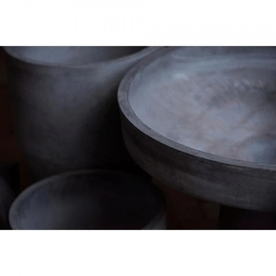 Ghiveci gri din ciment 30 cm Podium Bolia - PARIS14A.RO