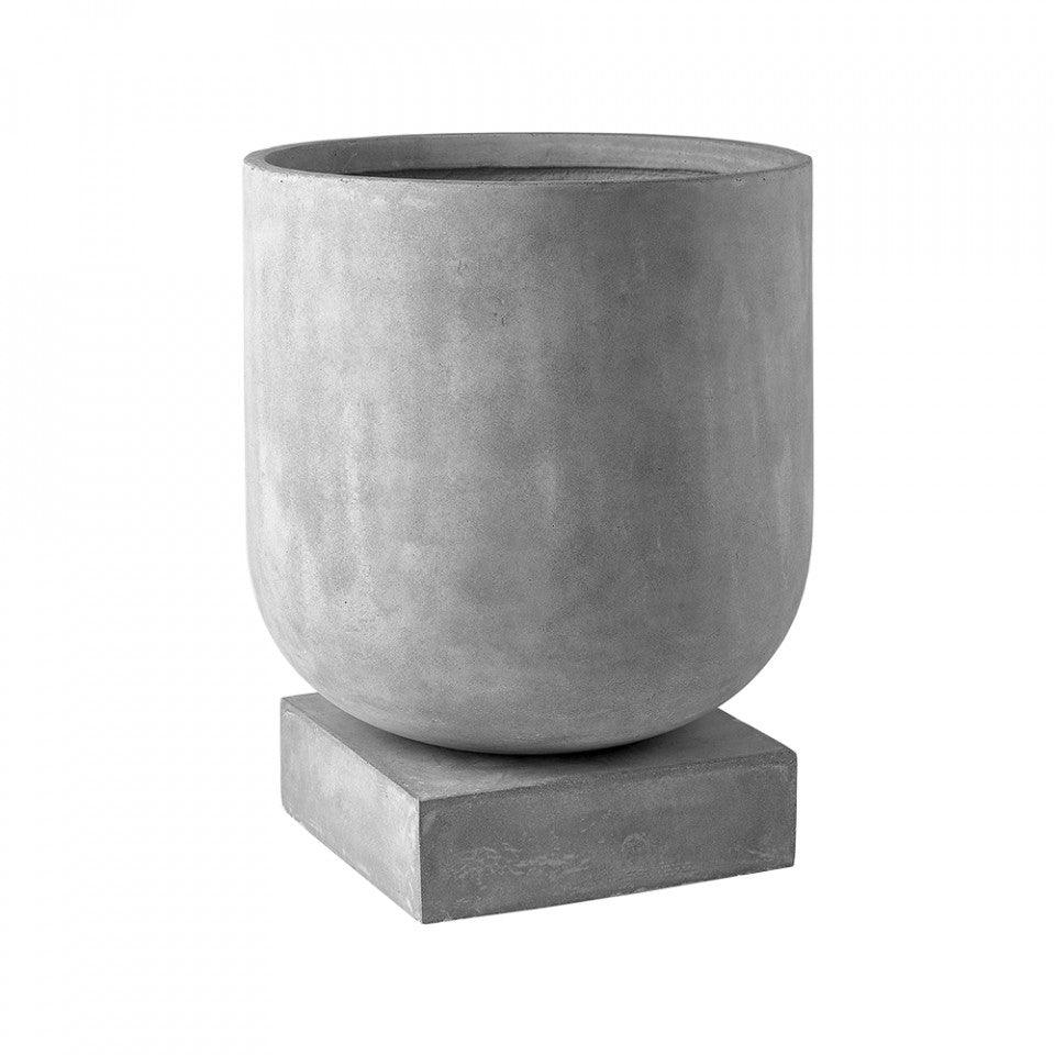 Ghiveci gri din ciment 33 cm Podium Bolia - PARIS14A.RO