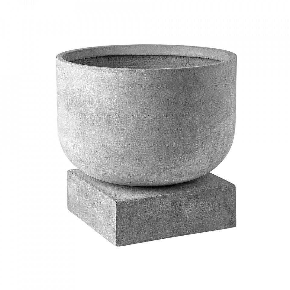 Ghiveci gri din ciment 36 cm Podium Bolia - PARIS14A.RO