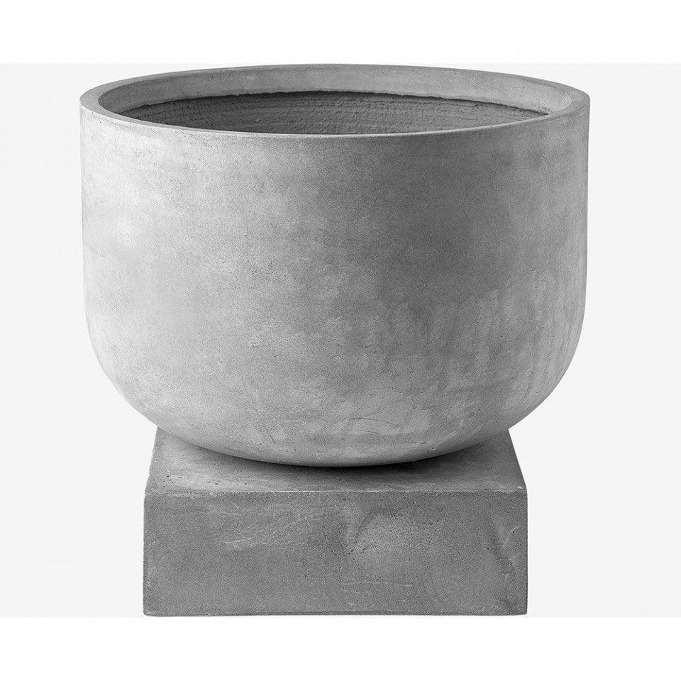 Ghiveci gri din ciment 36 cm Podium Bolia - PARIS14A.RO