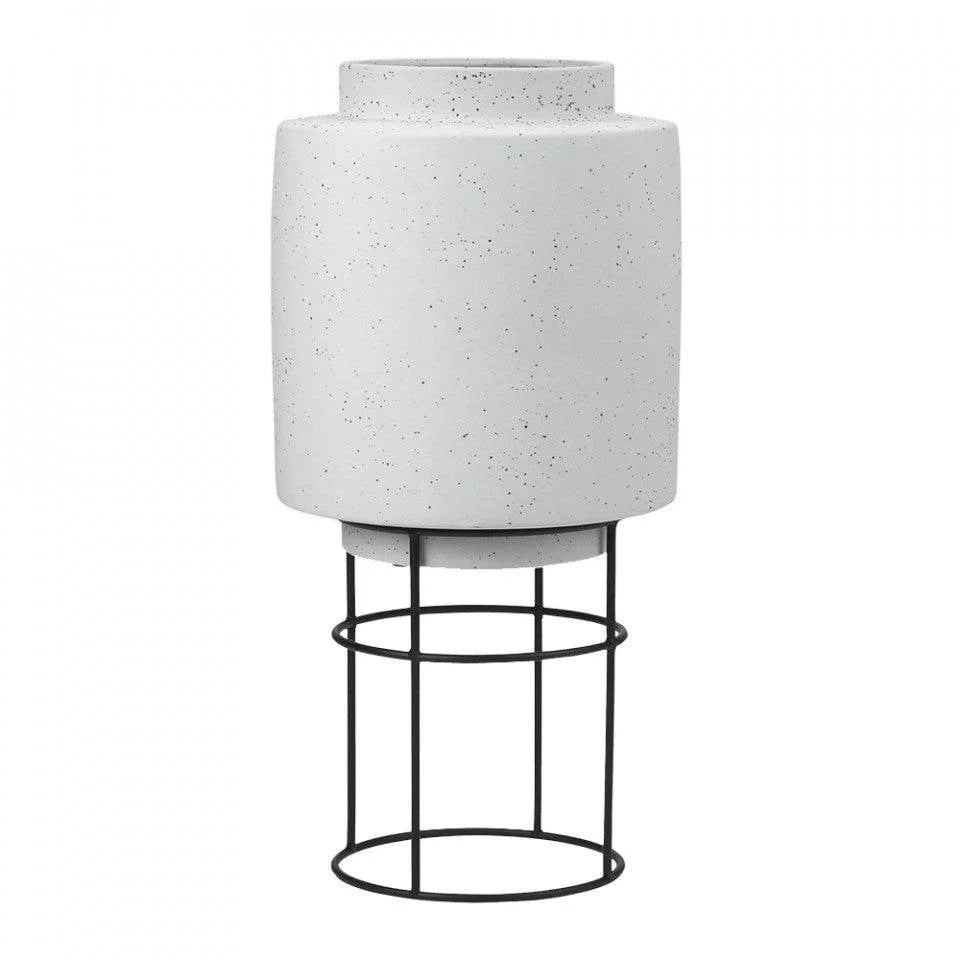 Ghiveci gri/negru din ceramica si otel 32 cm Botanique Bolia - PARIS14A.RO