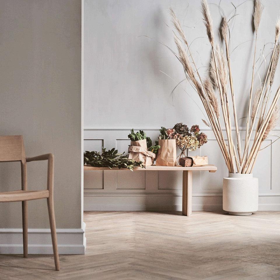 Ghiveci gri/negru din ceramica si otel 49 cm Botanique Bolia - PARIS14A.RO