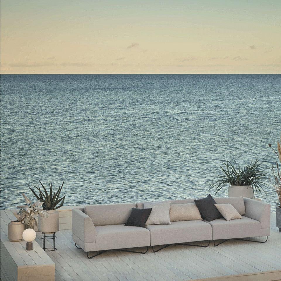 Ghiveci gri/negru din ceramica si otel 49 cm Botanique Bolia - PARIS14A.RO