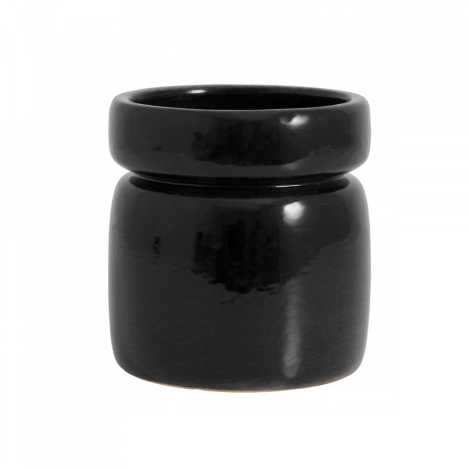 Ghiveci negru din ceramica 15 cm Isa Nordal - PARIS14A.RO