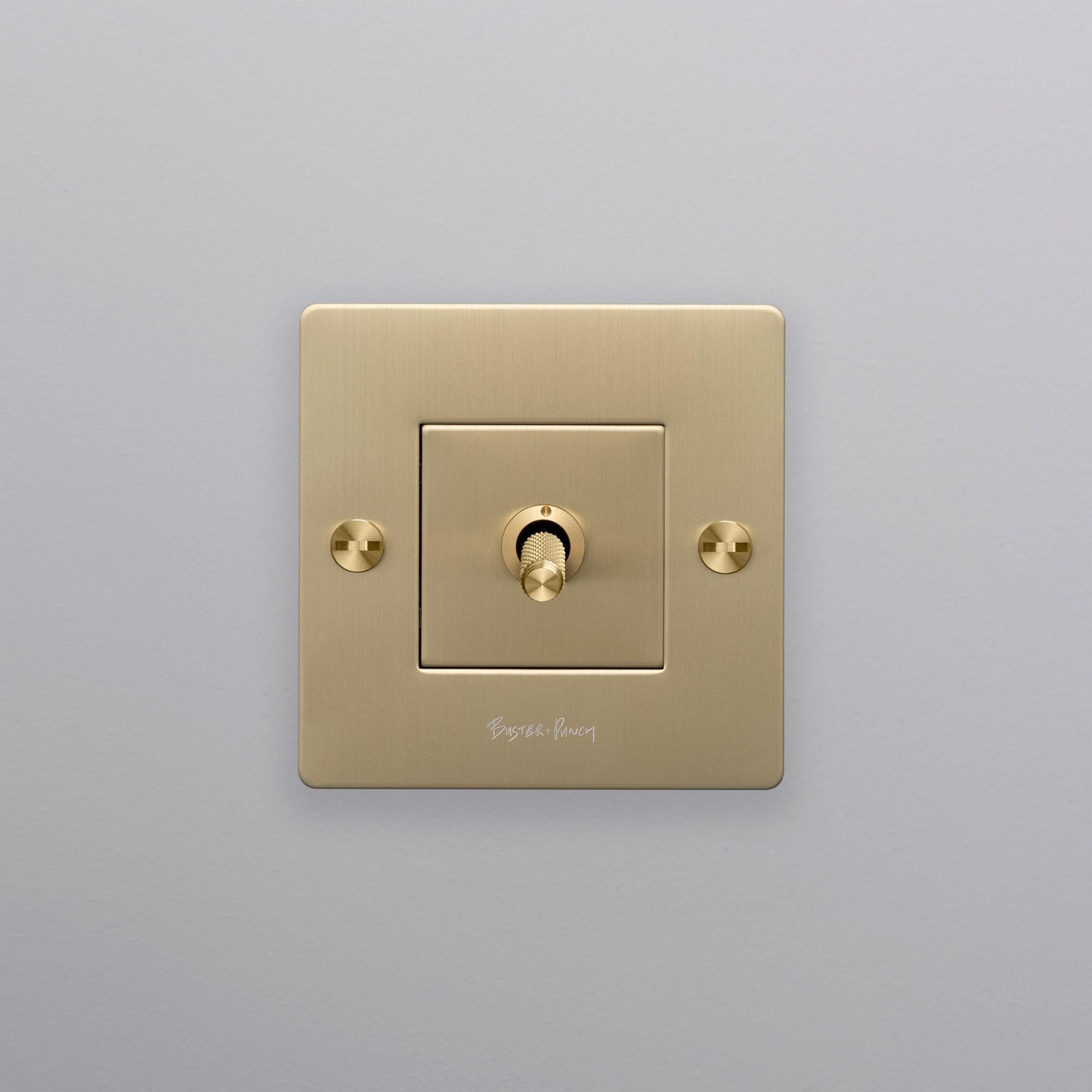 Intrerupător 1G cu 1 comutator din oțel inoxidabil - Buster & Punch - PARIS14A.RO