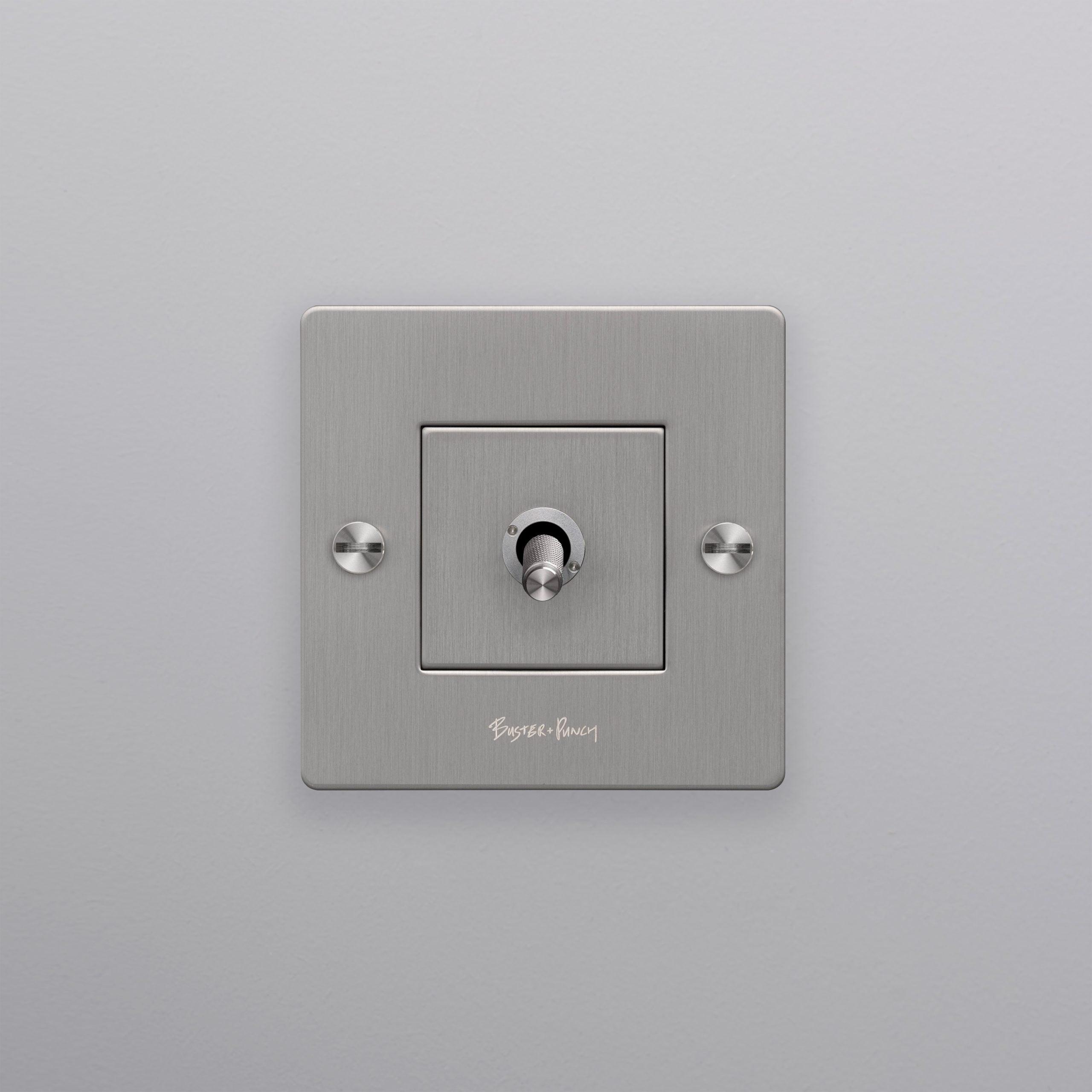 Intrerupător 1G cu 1 comutator din oțel inoxidabil - Buster & Punch - PARIS14A.RO