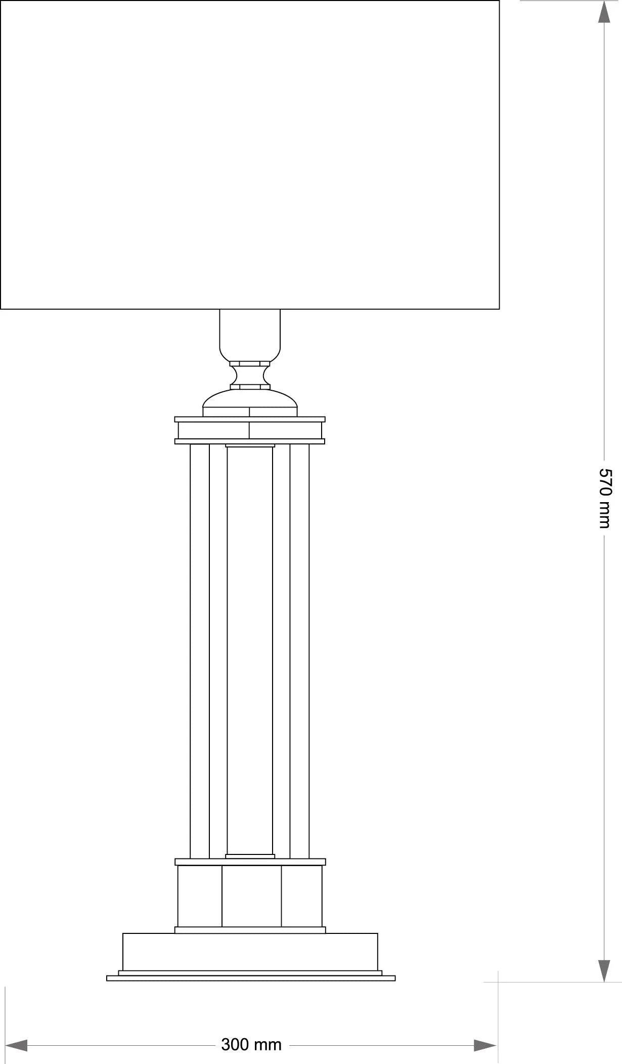 Lampa de masa cu abajur din material Decor Kutek - PARIS14A.RO