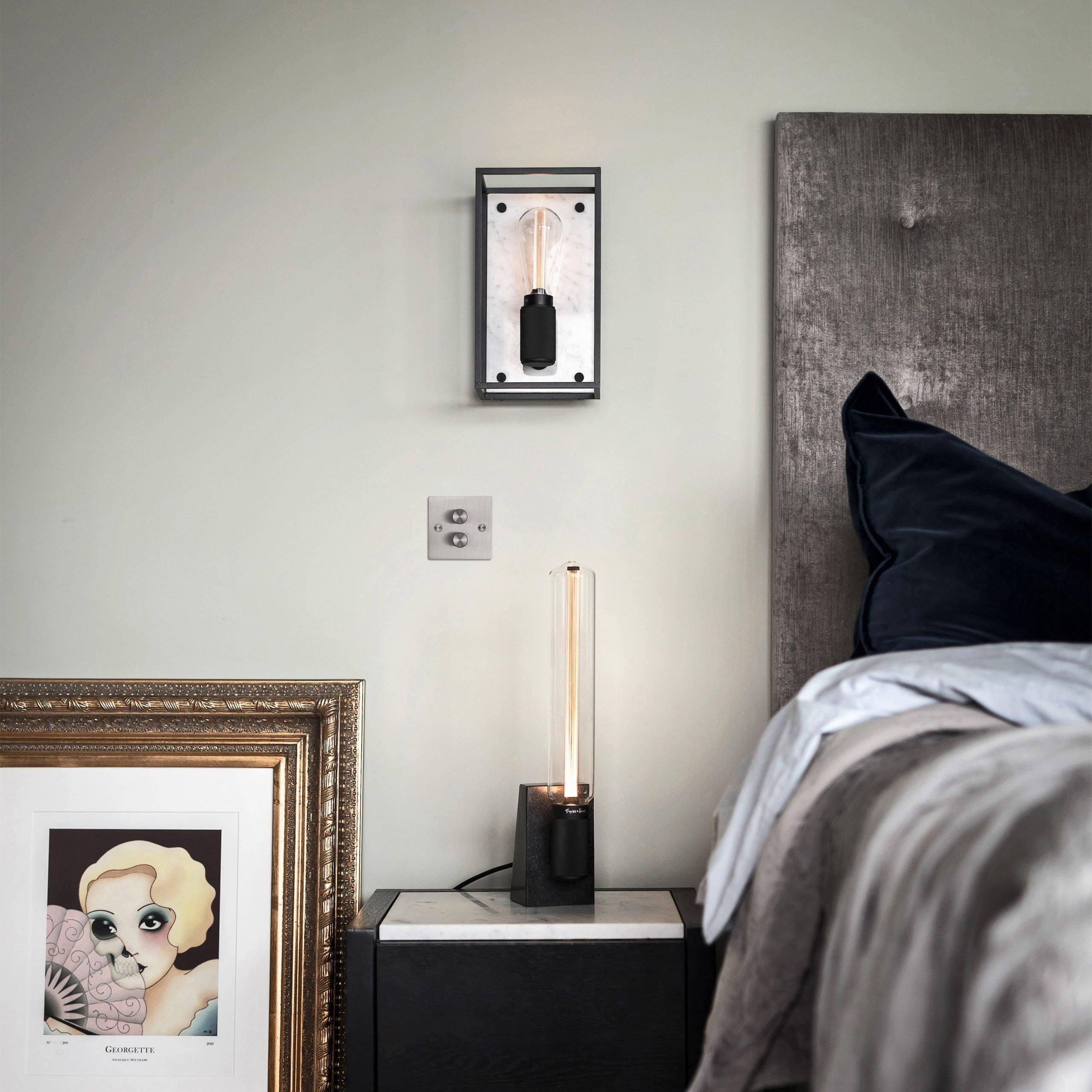 Lampa de perete Caged / MEDIUM / Marmura alba - Buster & Punch - PARIS14A.RO