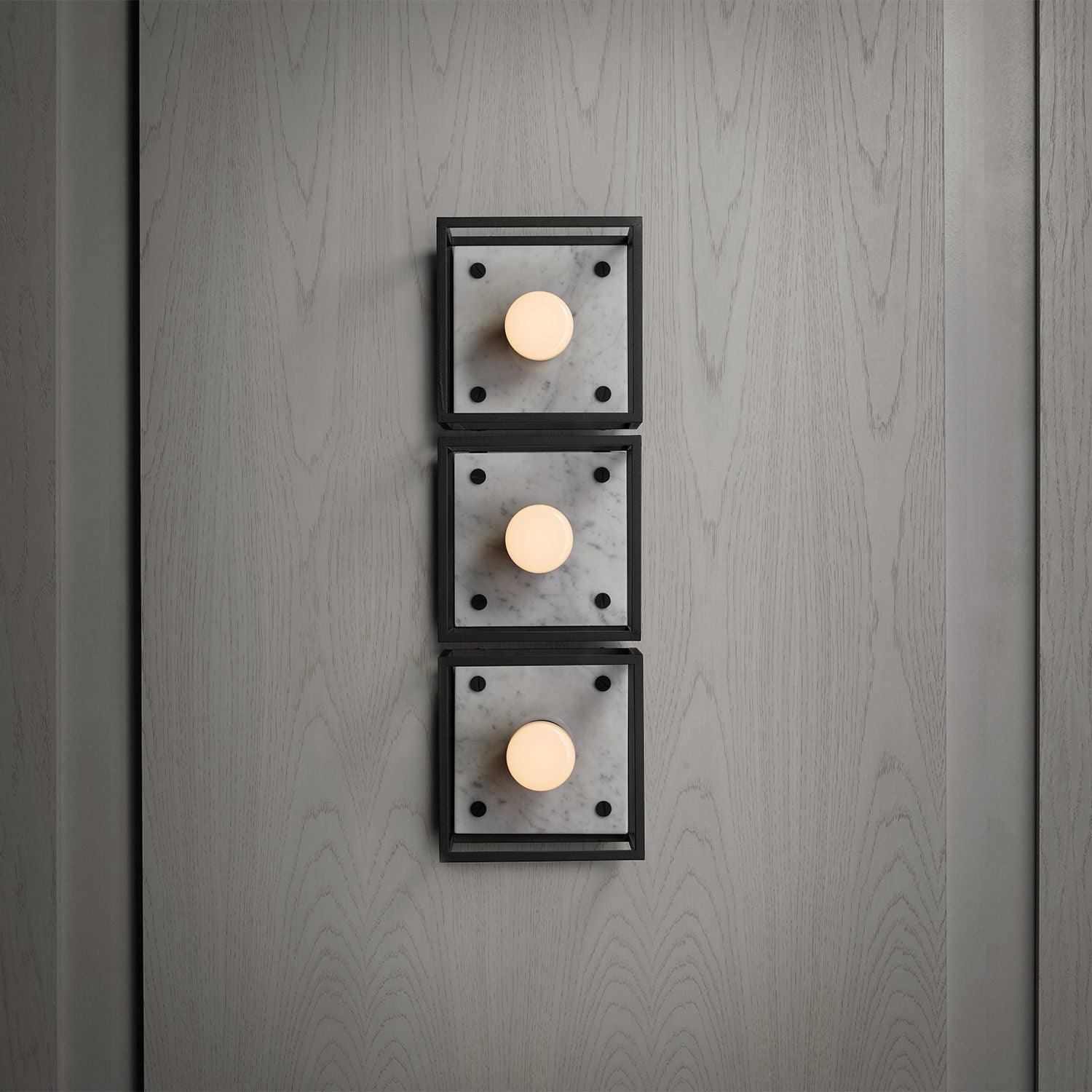 Lampa de perete Caged / SMALL / Marmura neagra - Buster & Punch - PARIS14A.RO