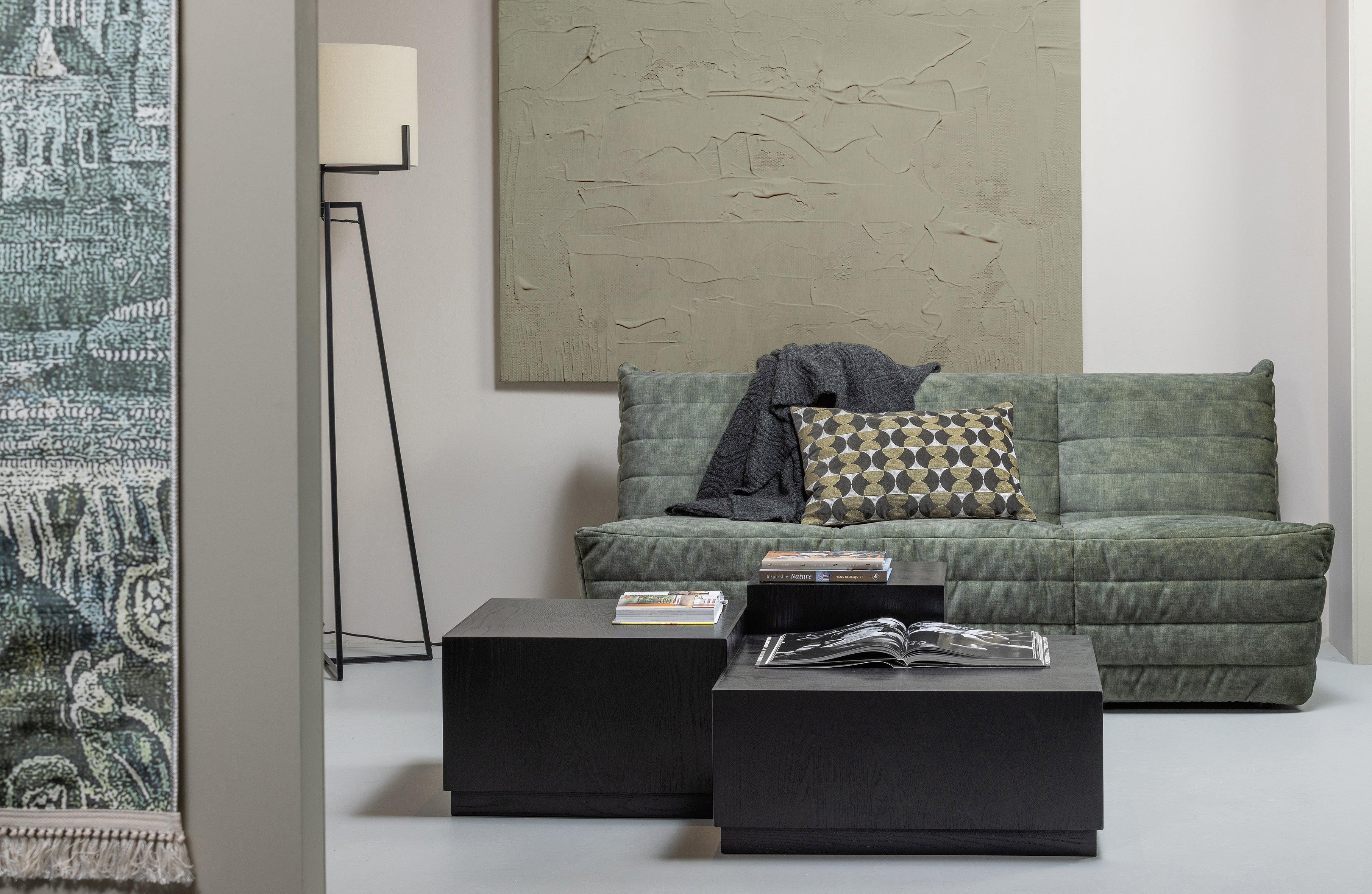 Lampa de podea Holly Negru/Natural - PARIS14A.RO