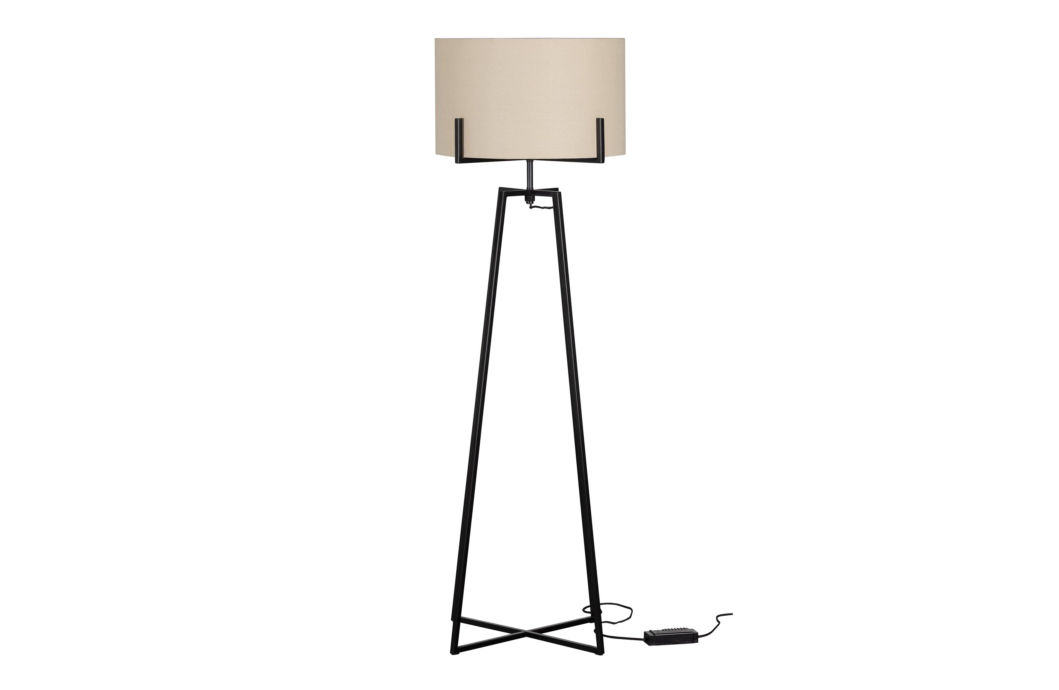 Lampa de podea Holly Negru/Natural - PARIS14A.RO