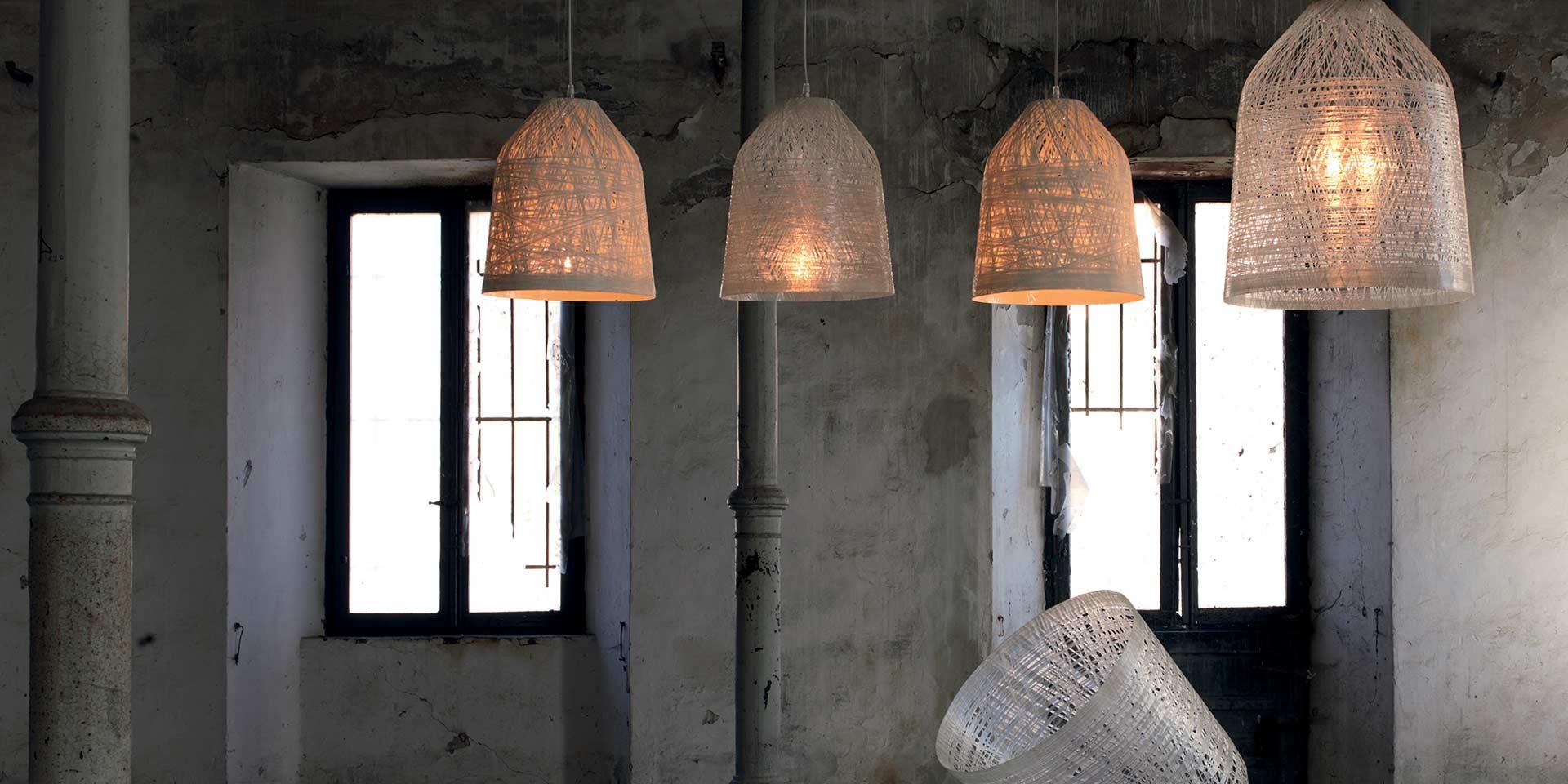 Lampadar cu abajur conic din fibra de sticla Black Out by Karman - PARIS14A.RO