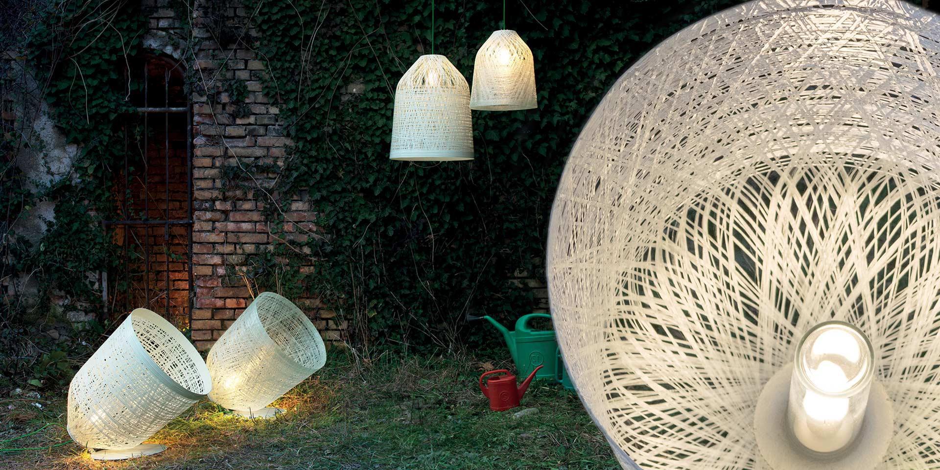 Lampadar cu abajur conic din fibra de sticla Black Out by Karman - PARIS14A.RO