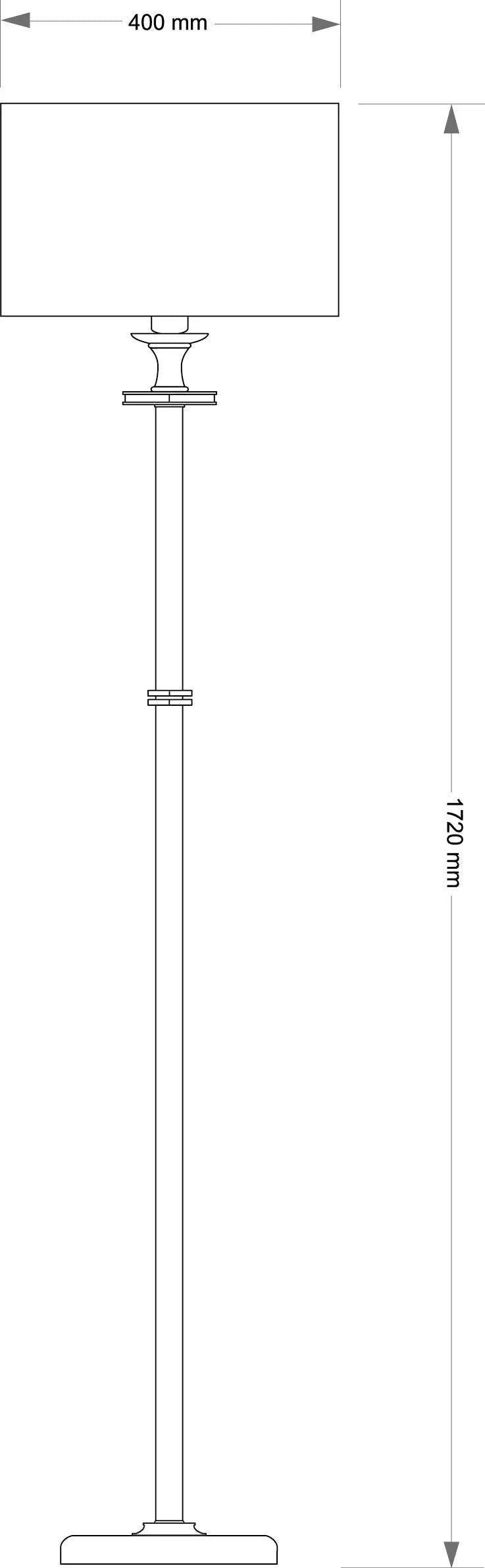 Lampadar cu abajur din material Decor Kutek - PARIS14A.RO