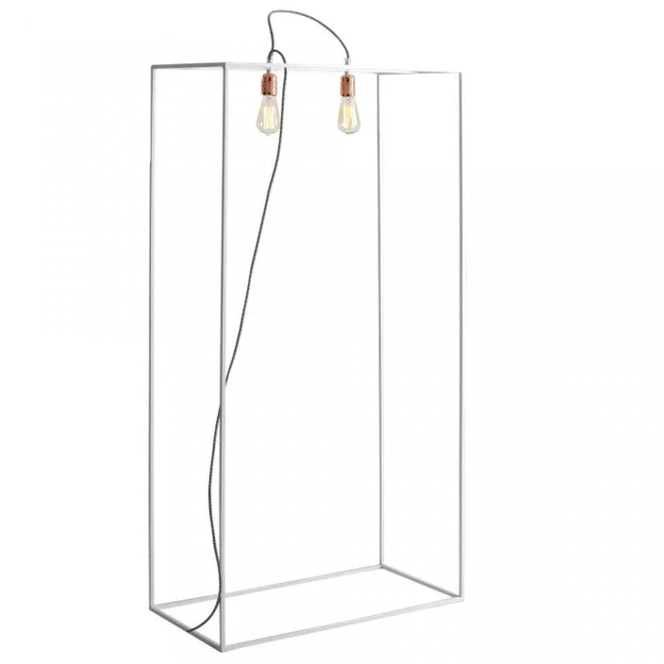 Lampadar din alb din metal cu 2 becuri 140 cm Metric Custom Form - PARIS14A.RO