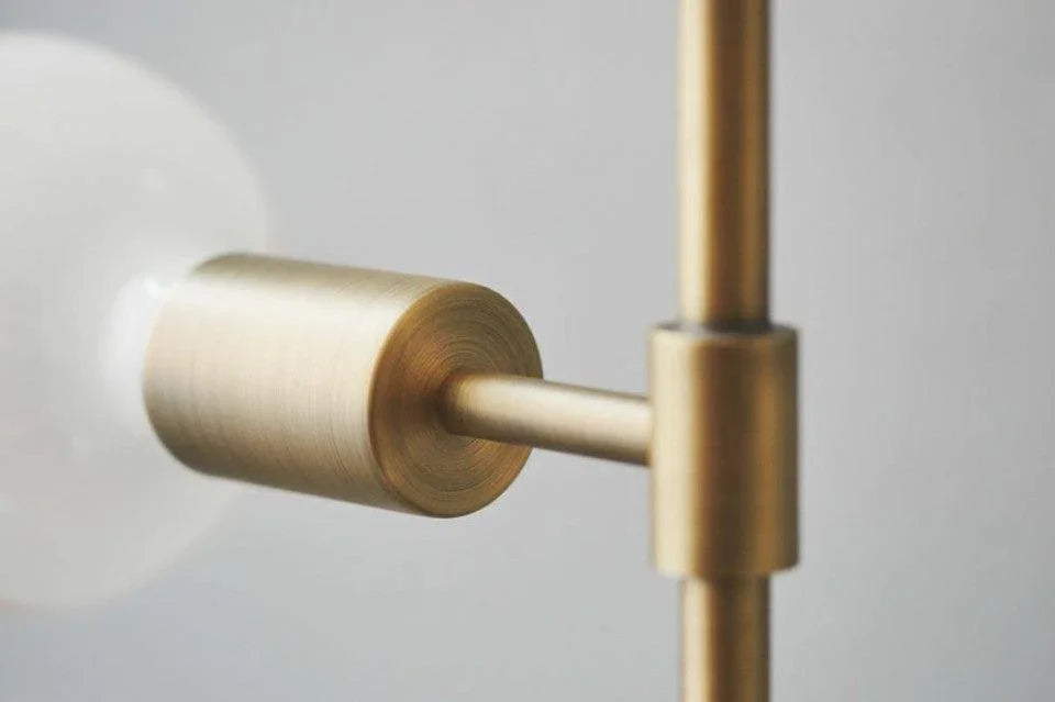 Lampadar maro alama din metal cu 4 becuri 182,6 cm Piper Floor Brass Bolia - PARIS14A.RO