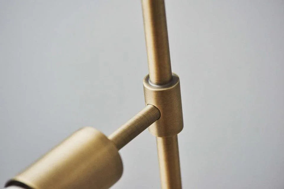 Lampadar maro alama din metal cu 4 becuri 182,6 cm Piper Floor Brass Bolia - PARIS14A.RO